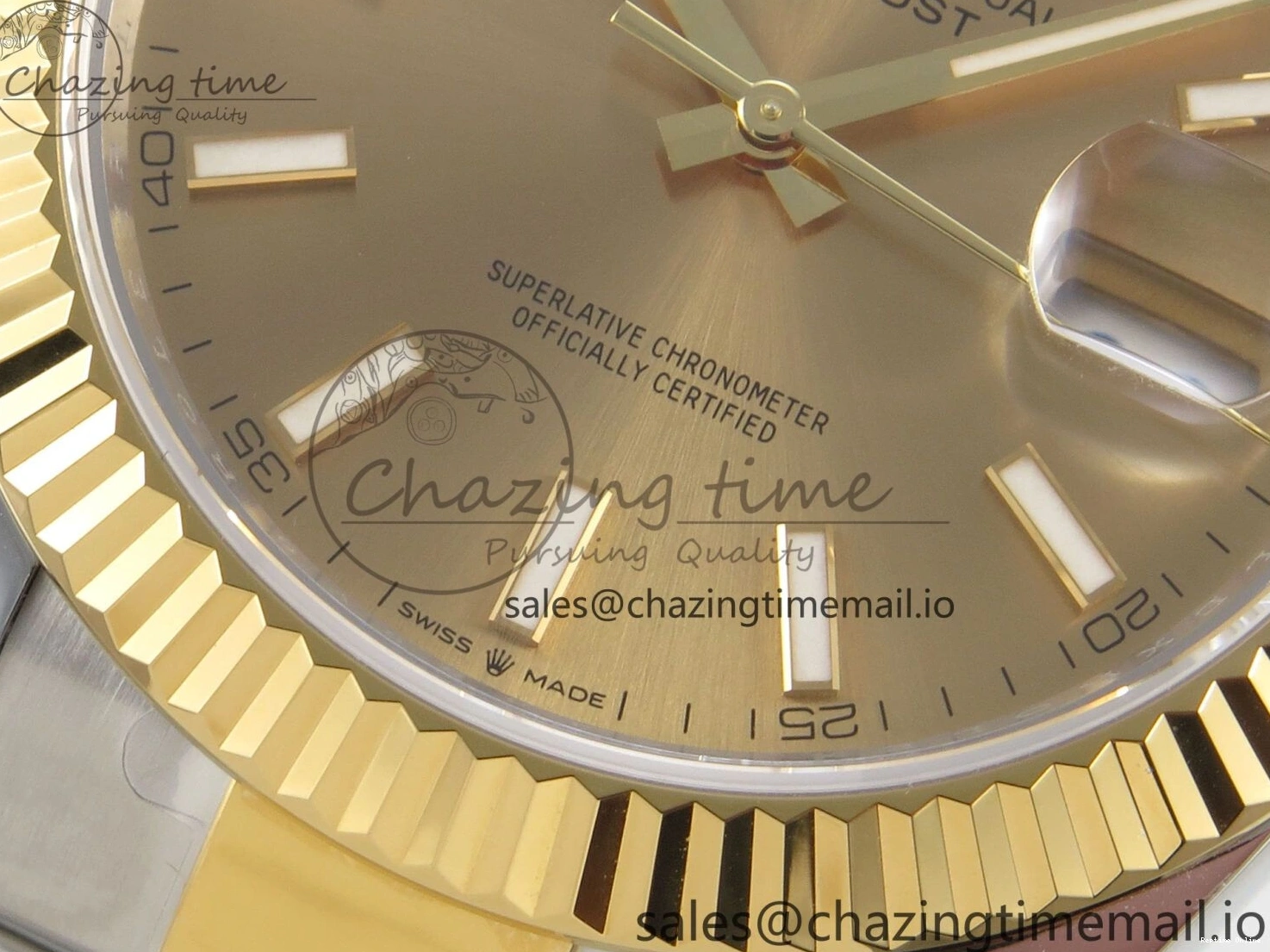 0113 Stretchable DateJust 41 126333 SS YG ARF 1:1 Best Edition YG Stick Dial on Oyster Bracelet SH3235 (Weighted) 211